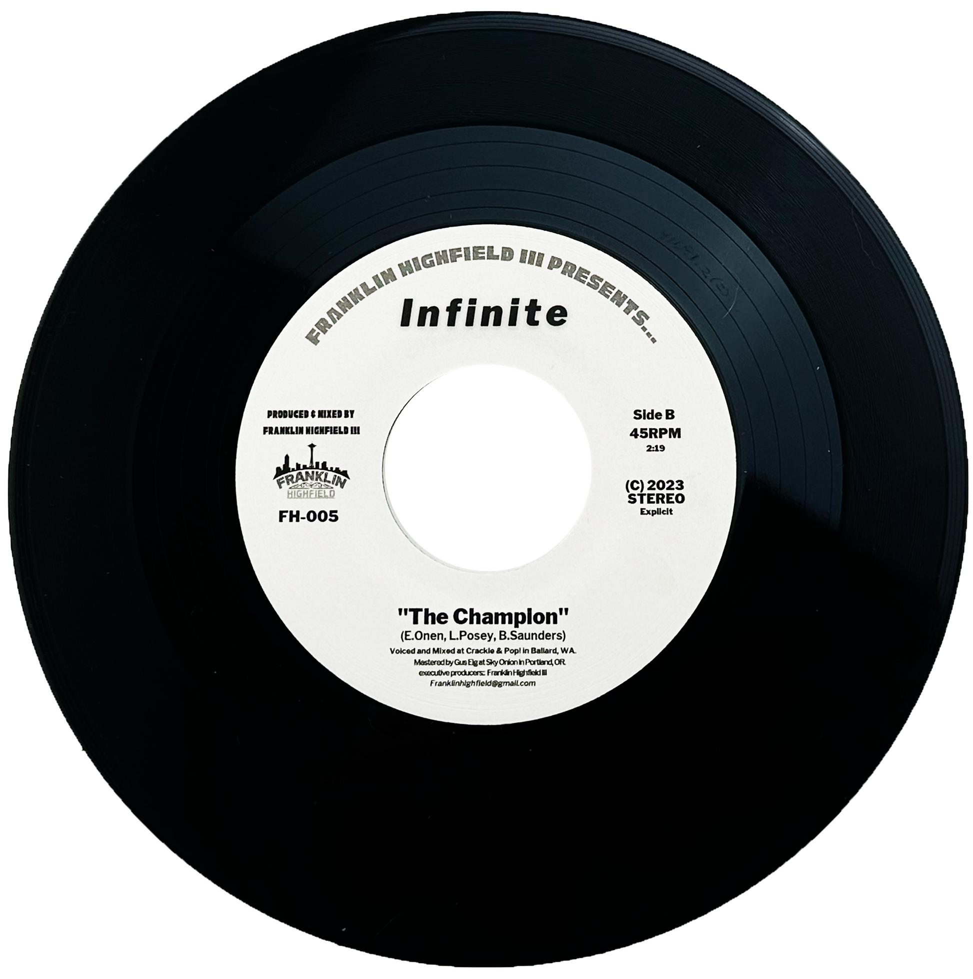 Tricked Out The Streets B/W Champion LIMITED 7 inch vinyl Tricked Out The Streets B/W Champion LIMITED 7 inch vinyl
